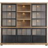 Vitrinekast Ladonia 210x233x50 cm 5 glazen schuifdeuren