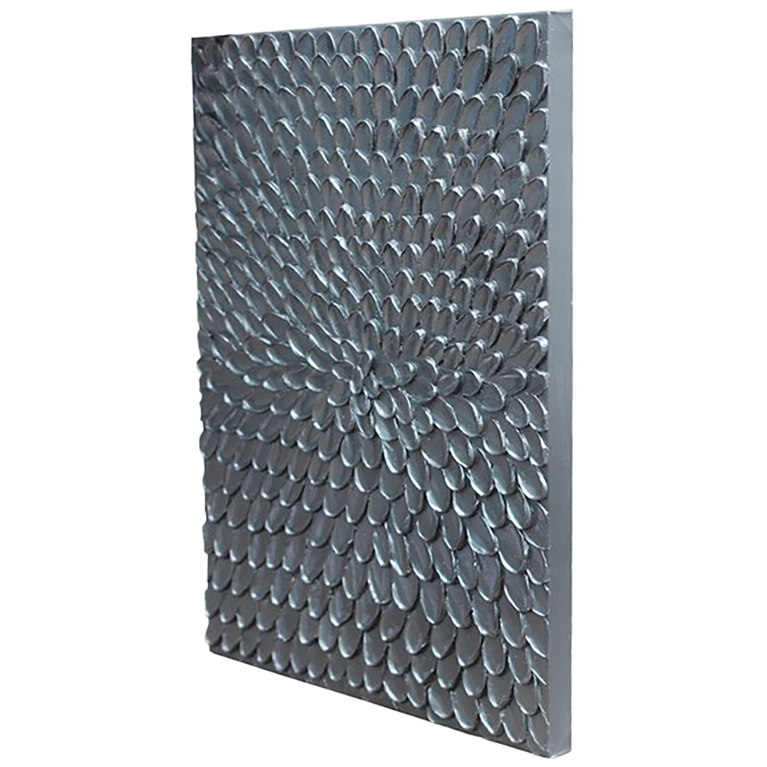 Wandornament Pictura 60x80 cm rechthoekig zilver