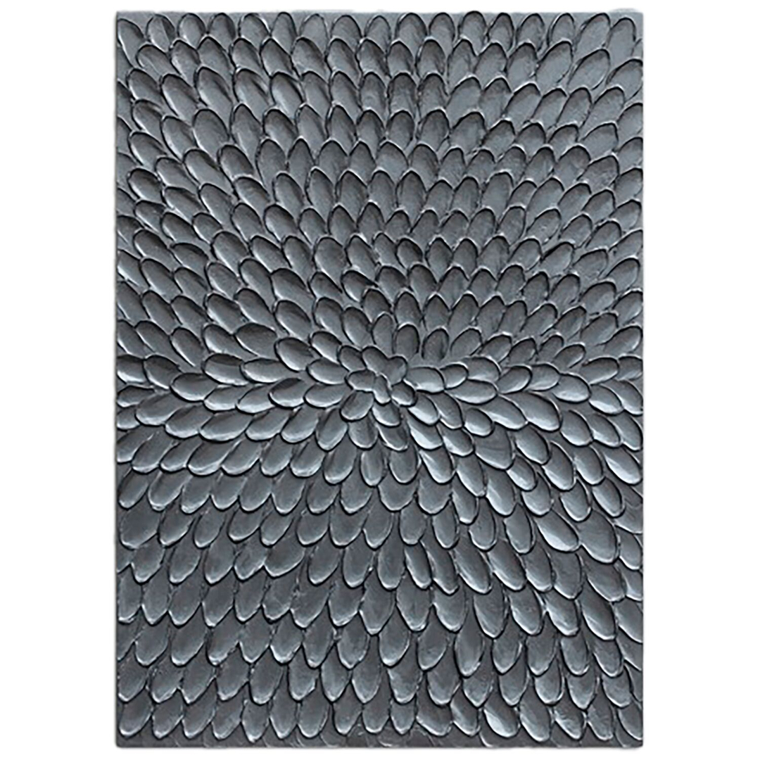 Wandornament Pictura 80x120 cm rechthoekig zilver