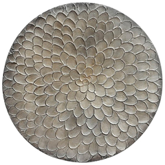 Wandornament Pictura 60 cm rond grijs