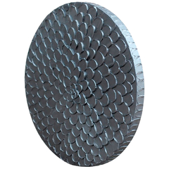 Wandornament Pictura 60 cm rond zilver