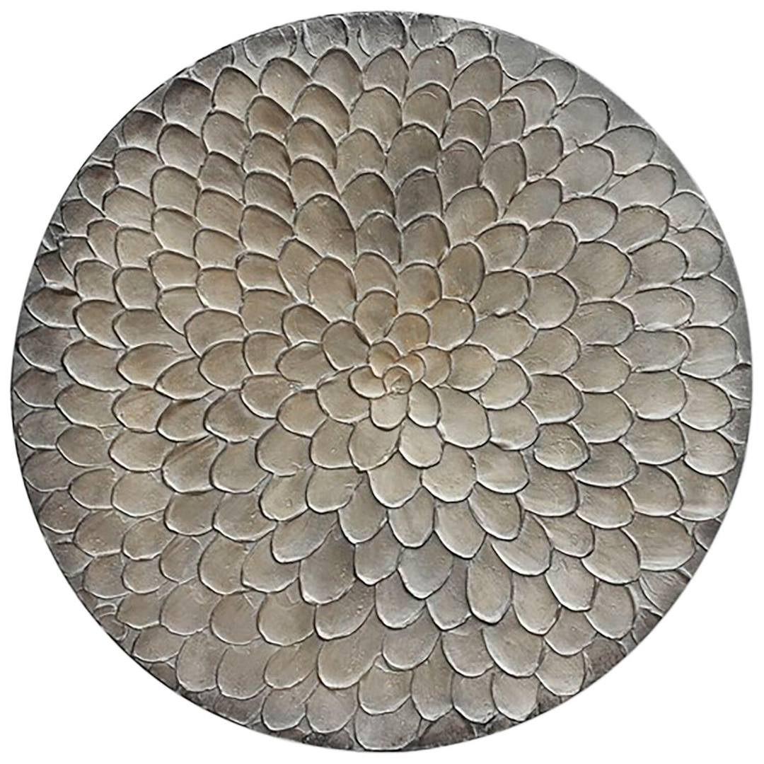Wandornament Pictura 80 cm rond grijs