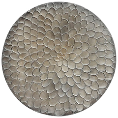 Wandornament Pictura 80 cm rond grijs