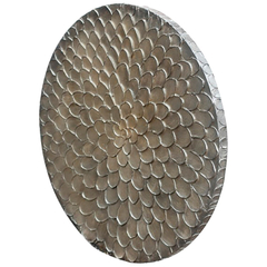 Wandornament Pictura 80 cm rond grijs