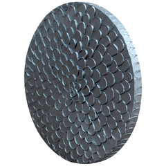 Wandornament Pictura 80 cm rond zilver