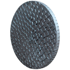 Wandornament Pictura 100 cm rond zilver