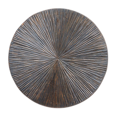 Wandornament Pictura 60 cm rond gestreept bruin