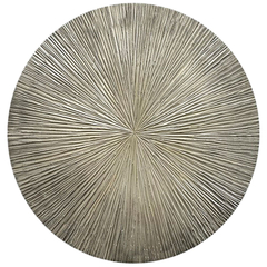 Wandornament Pictura 100 cm rond gestreept grijs