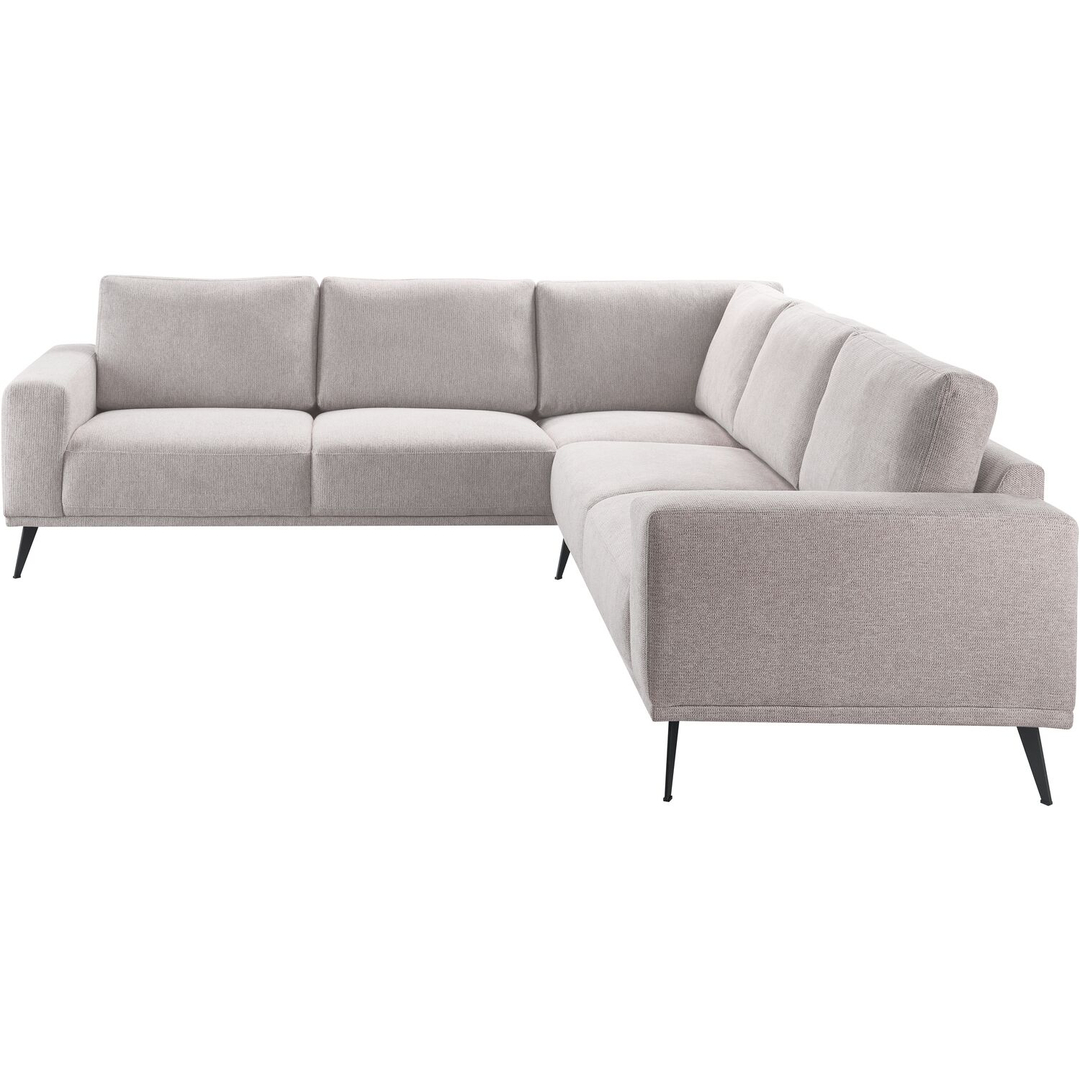 Hoekbank Lindon lichtgrijs basic comfort