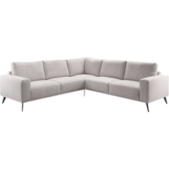 Hoekbank Lindon lichtgrijs basic comfort