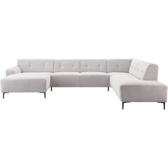 Hoekbank rechts Tordera grijs premium comfort

