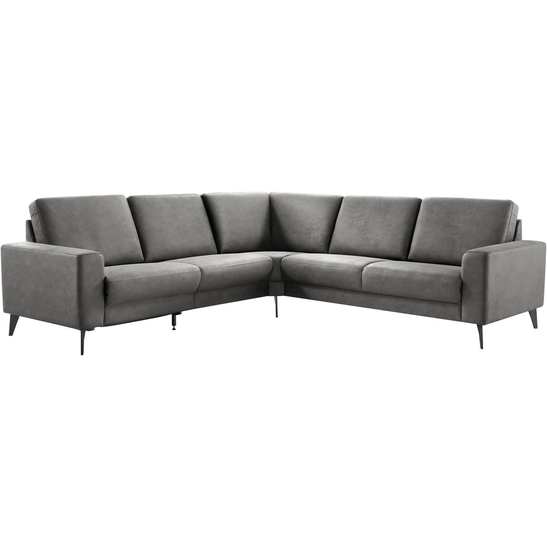 Hoekbank rechts Nyborg microleder antraciet premium comfort 