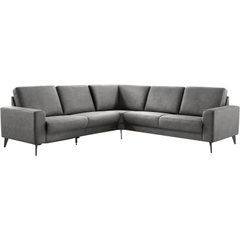Hoekbank rechts Nyborg microleder antraciet premium comfort 