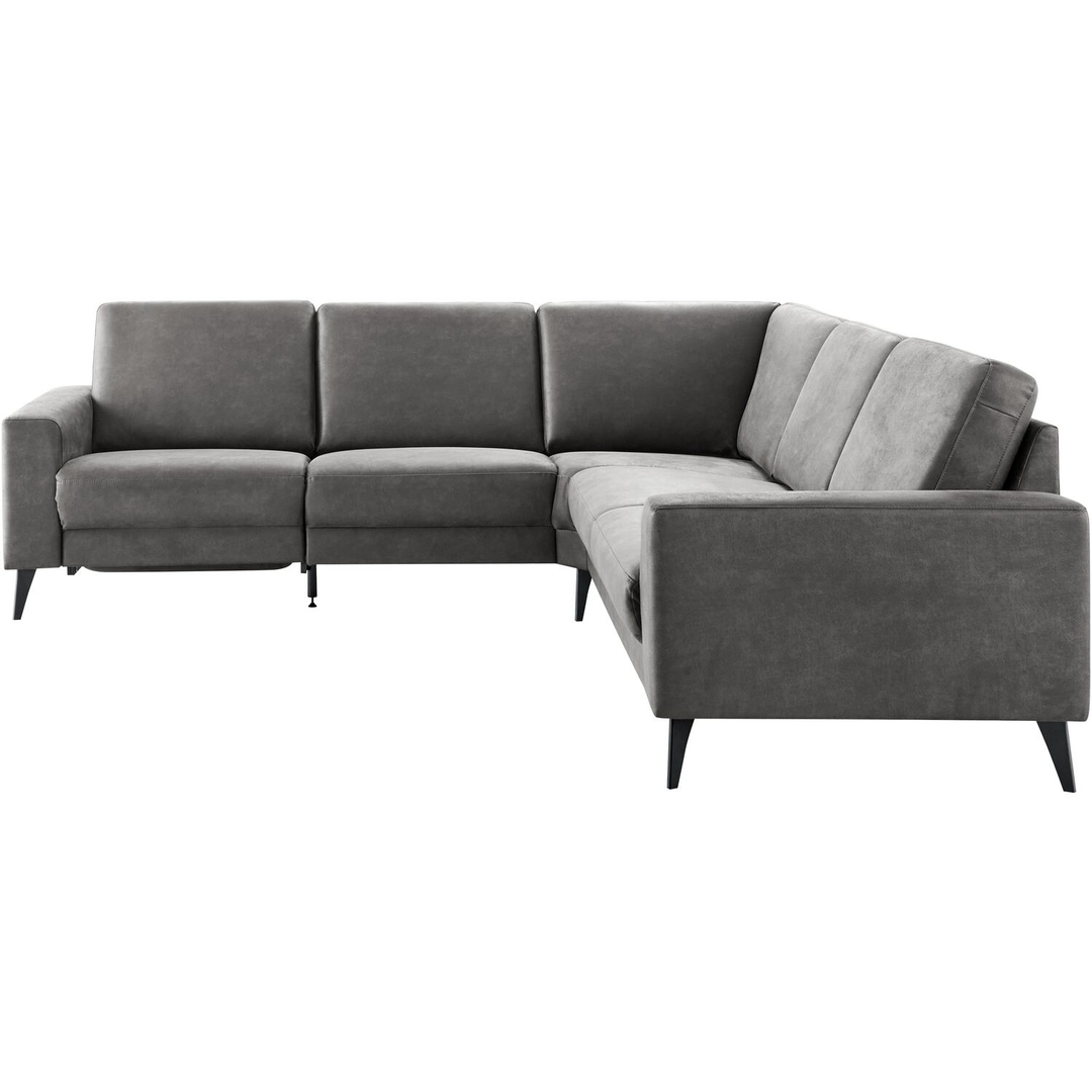 Hoekbank rechts Nyborg microleder antraciet premium comfort 