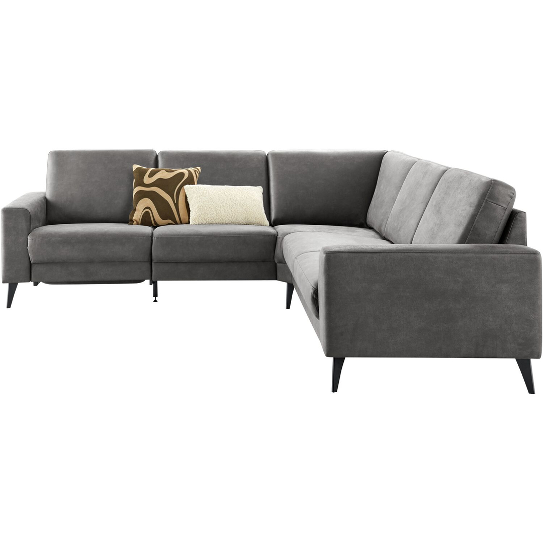 Hoekbank rechts Nyborg microleder antraciet premium comfort 