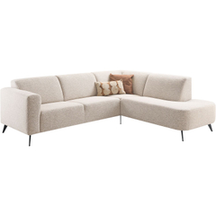 Hoekbank rechts Micco beige basic comfort