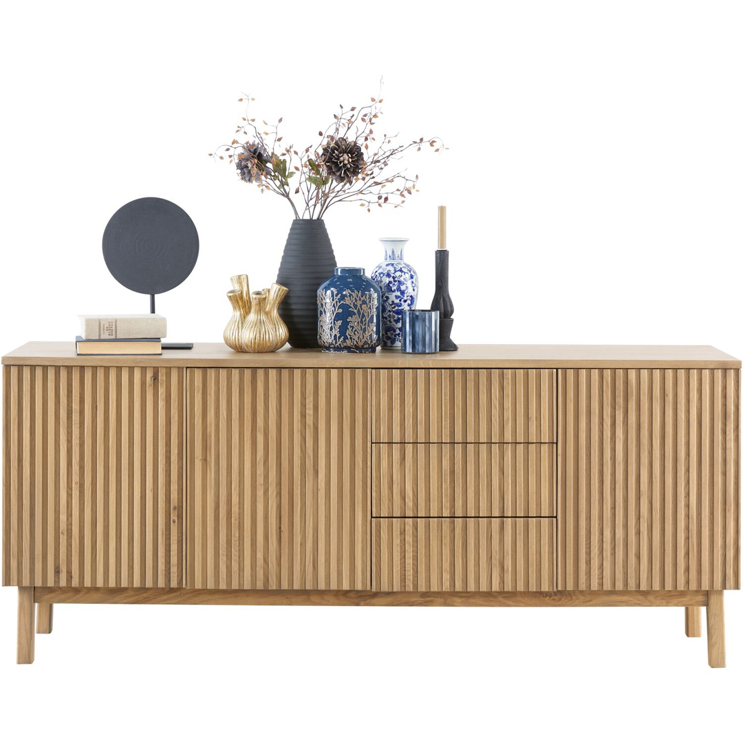 Dressoir Arrosto eikenhout 76x180x45 cm light roast