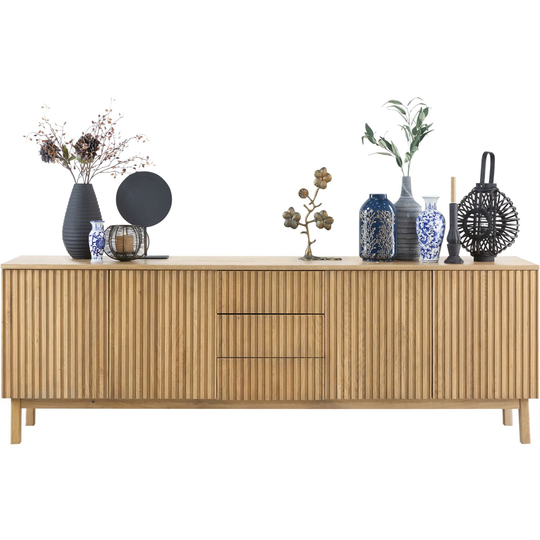 Dressoir Arrosto eikenhout 76x225x45 cm light roast