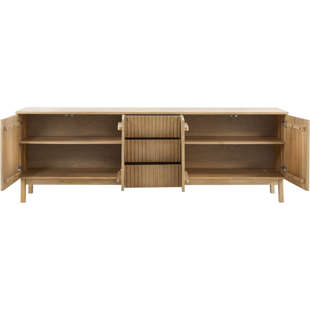 Dressoir Arrosto eikenhout 76x225x45 cm light roast
