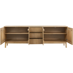 Dressoir Arrosto eikenhout 76x225x45 cm light roast