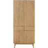Opbergkast Arrosto eikenhout 202x90x45 cm light roast
