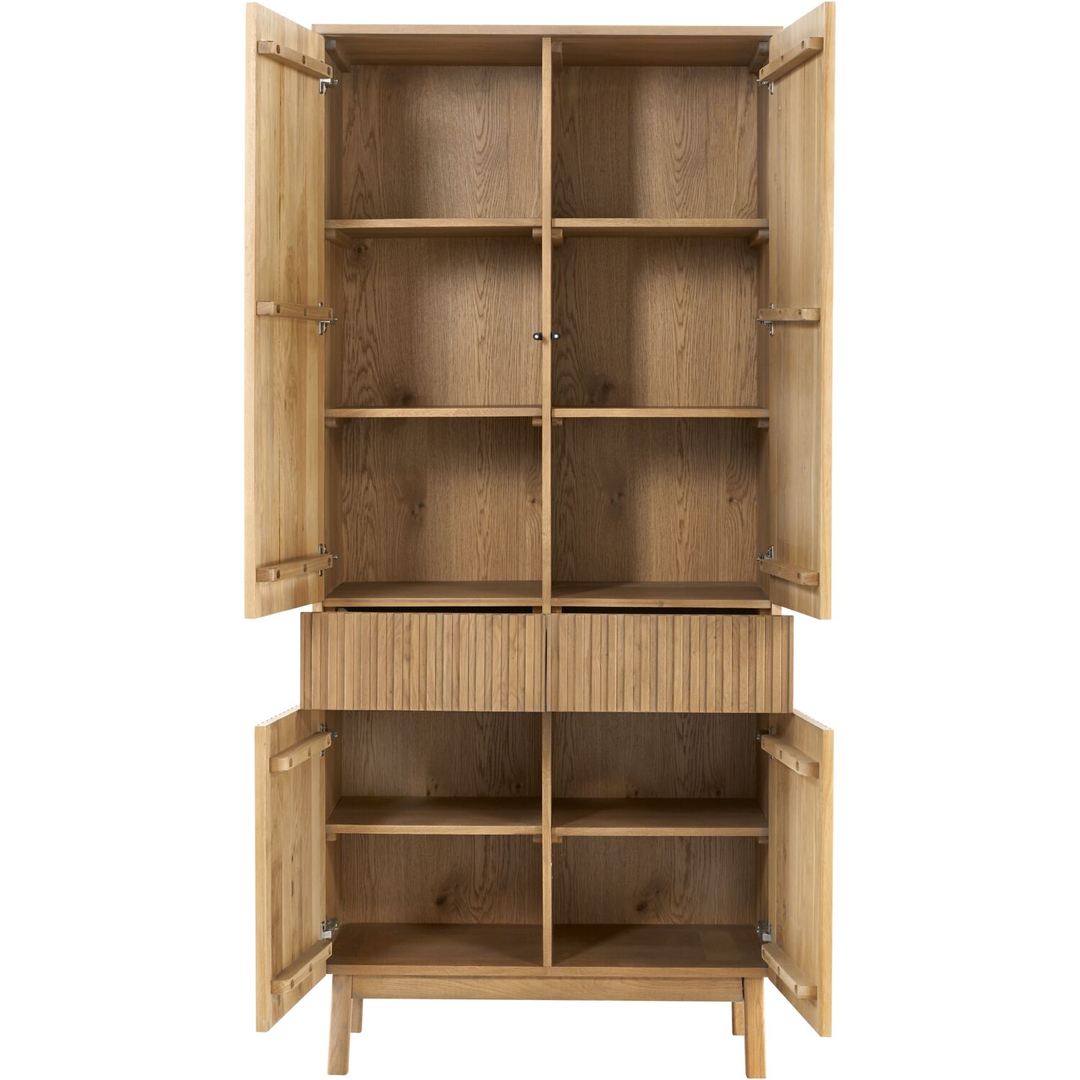 Opbergkast Arrosto eikenhout 202x90x45 cm light roast