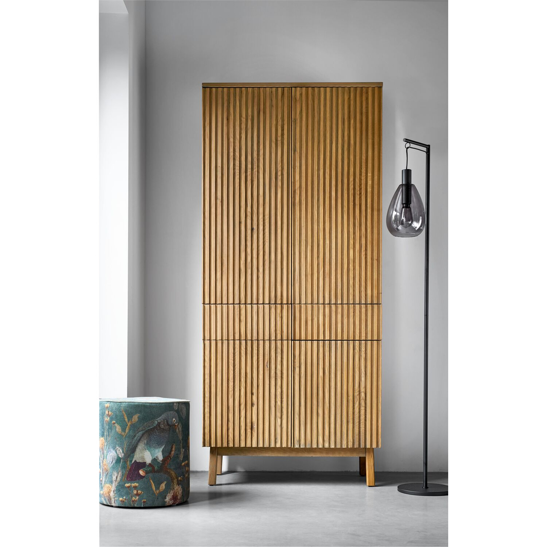Opbergkast Arrosto eikenhout 202x90x45 cm light roast