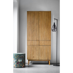 Opbergkast Arrosto eikenhout 202x90x45 cm light roast