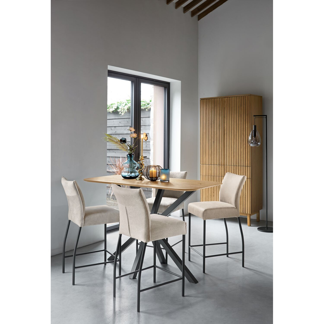 Opbergkast Arrosto eikenhout 202x90x45 cm light roast