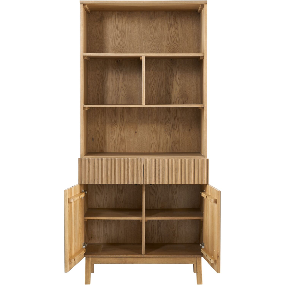 Boekenkast Arrosto eikenhout 203x90x45 cm light roast