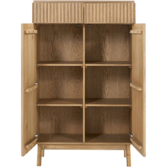 Opbergkast Arrosto eikenhout 148x90x45 cm light roast
