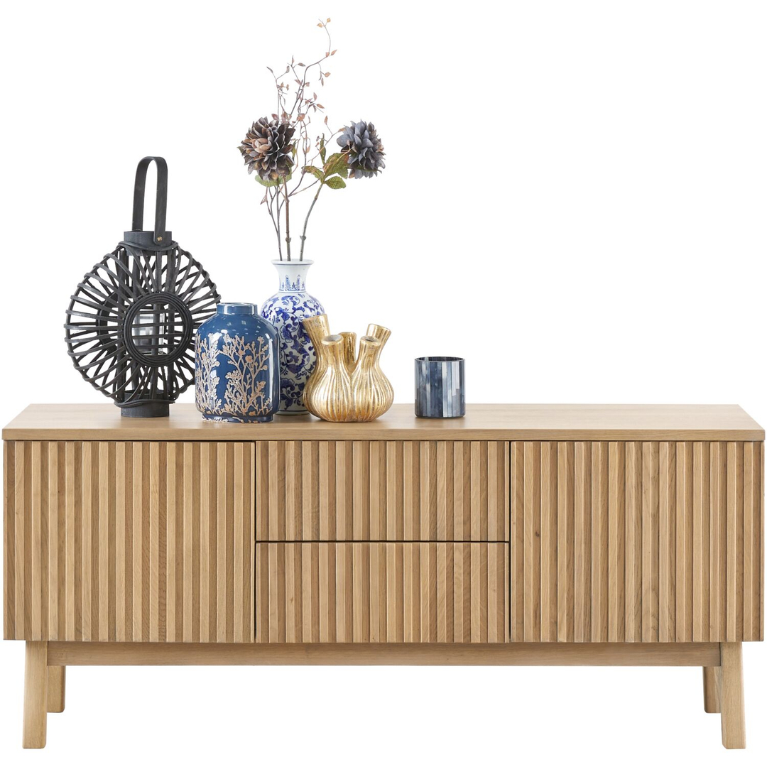 TV-meubel Arrosto eikenhout 58x135x40 cm light roast