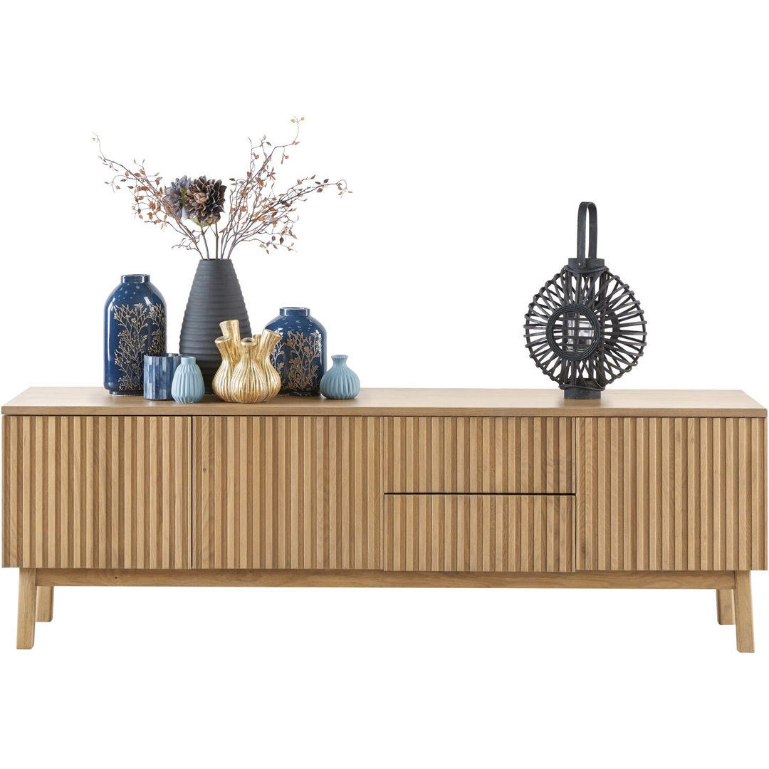 TV-meubel Arrosto eikenhout 58x180x40 cm light roast