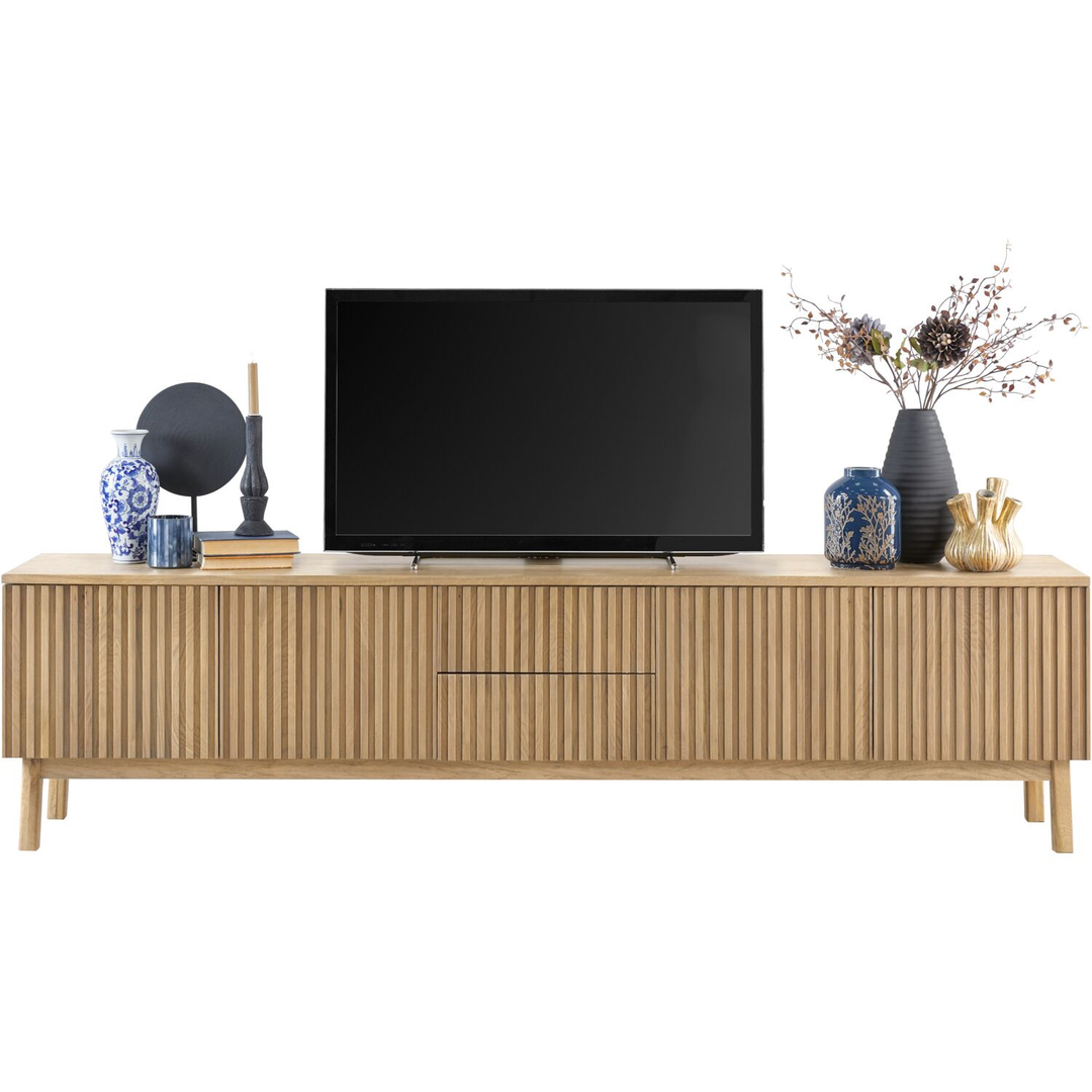 TV-meubel Arrosto eikenhout 58x225x40 cm light roast