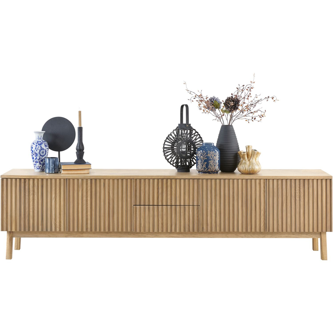 TV-meubel Arrosto eikenhout 58x225x40 cm light roast
