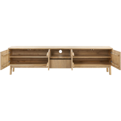 TV-meubel Arrosto eikenhout 58x225x40 cm light roast