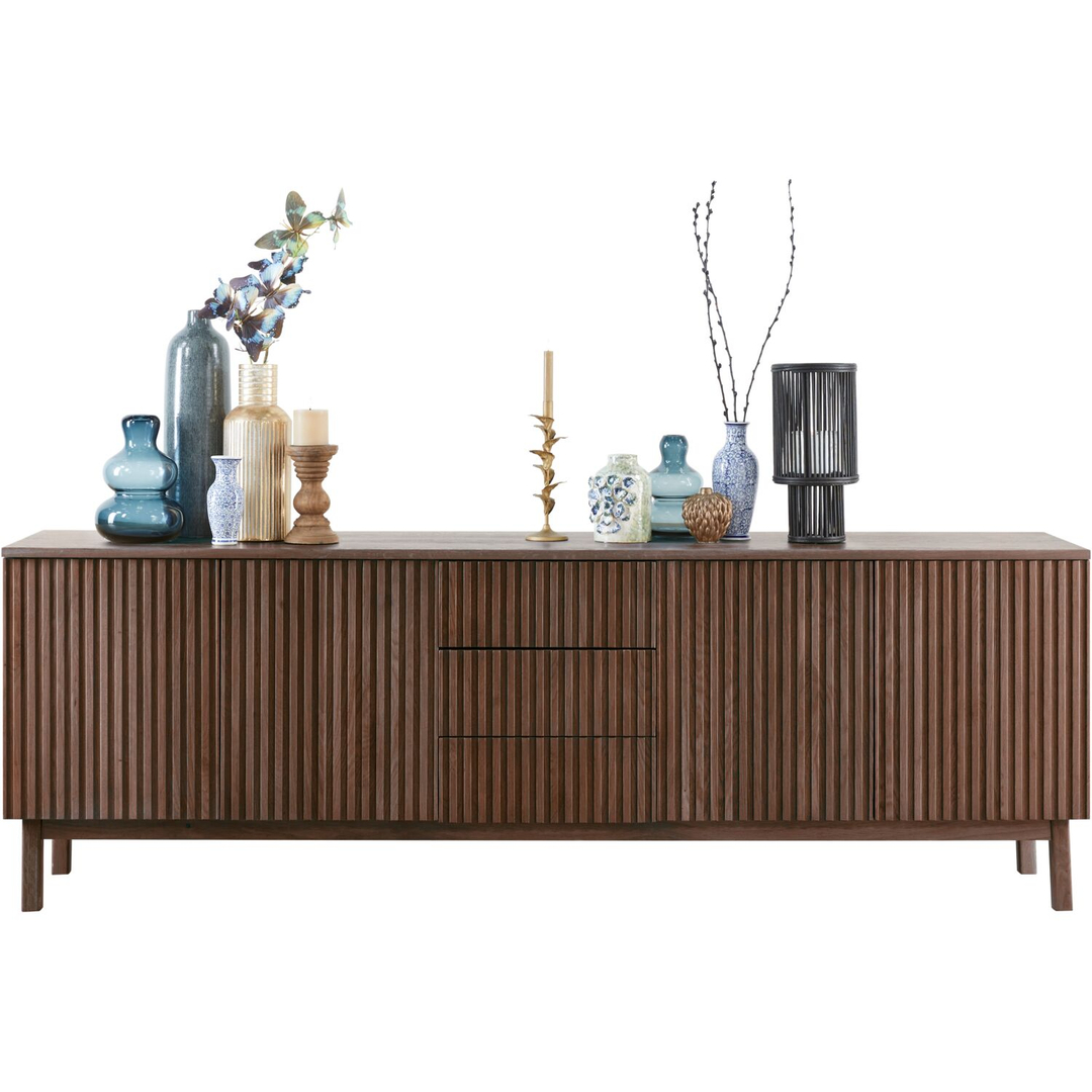 Dressoir Arrosto eikenhout 76x225x45 cm Dark Roast