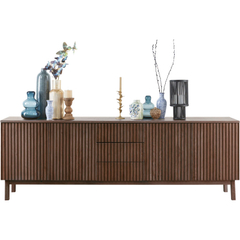 Dressoir Arrosto eikenhout 76x225x45 cm Dark Roast