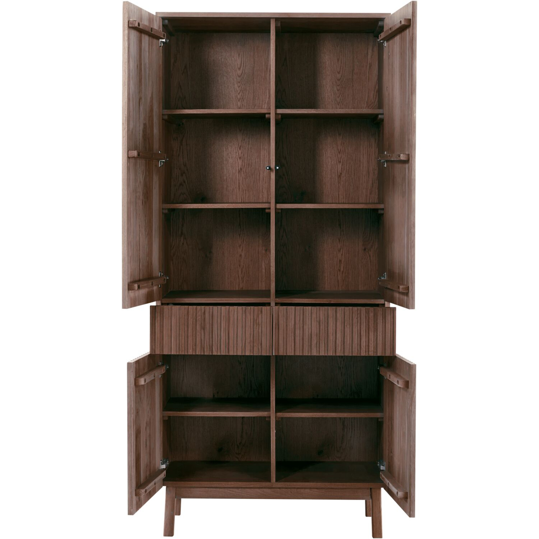 Opbergkast Arrosto eikenhout 202x90x45 cm Dark Roast