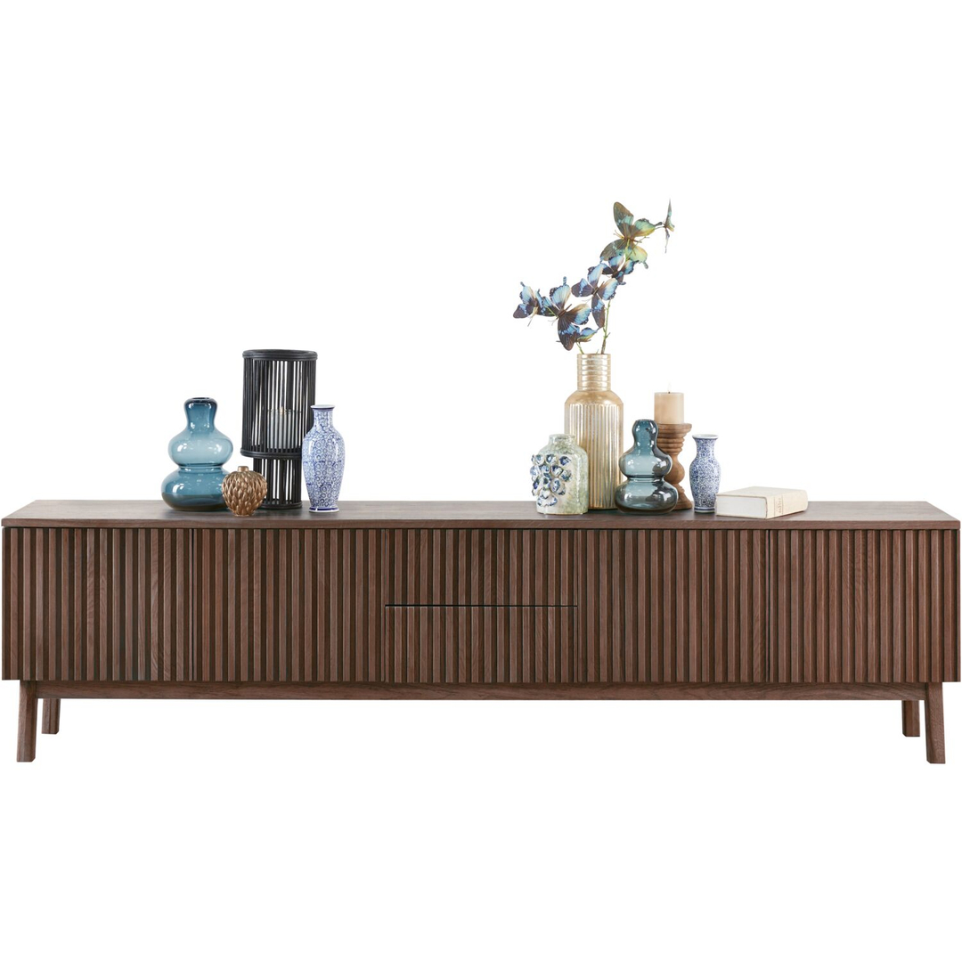 TV-meubel Arrosto eikenhout 58x225x40 cm Dark Roast