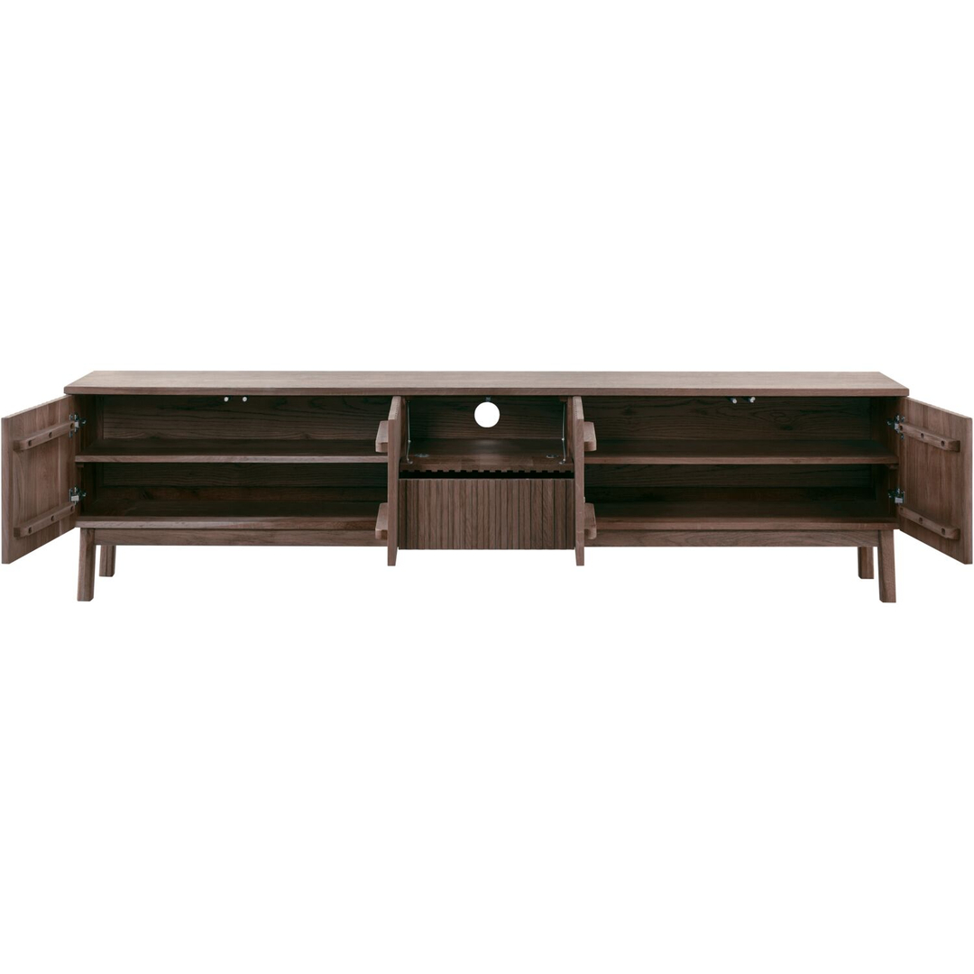 TV-meubel Arrosto eikenhout 58x225x40 cm Dark Roast