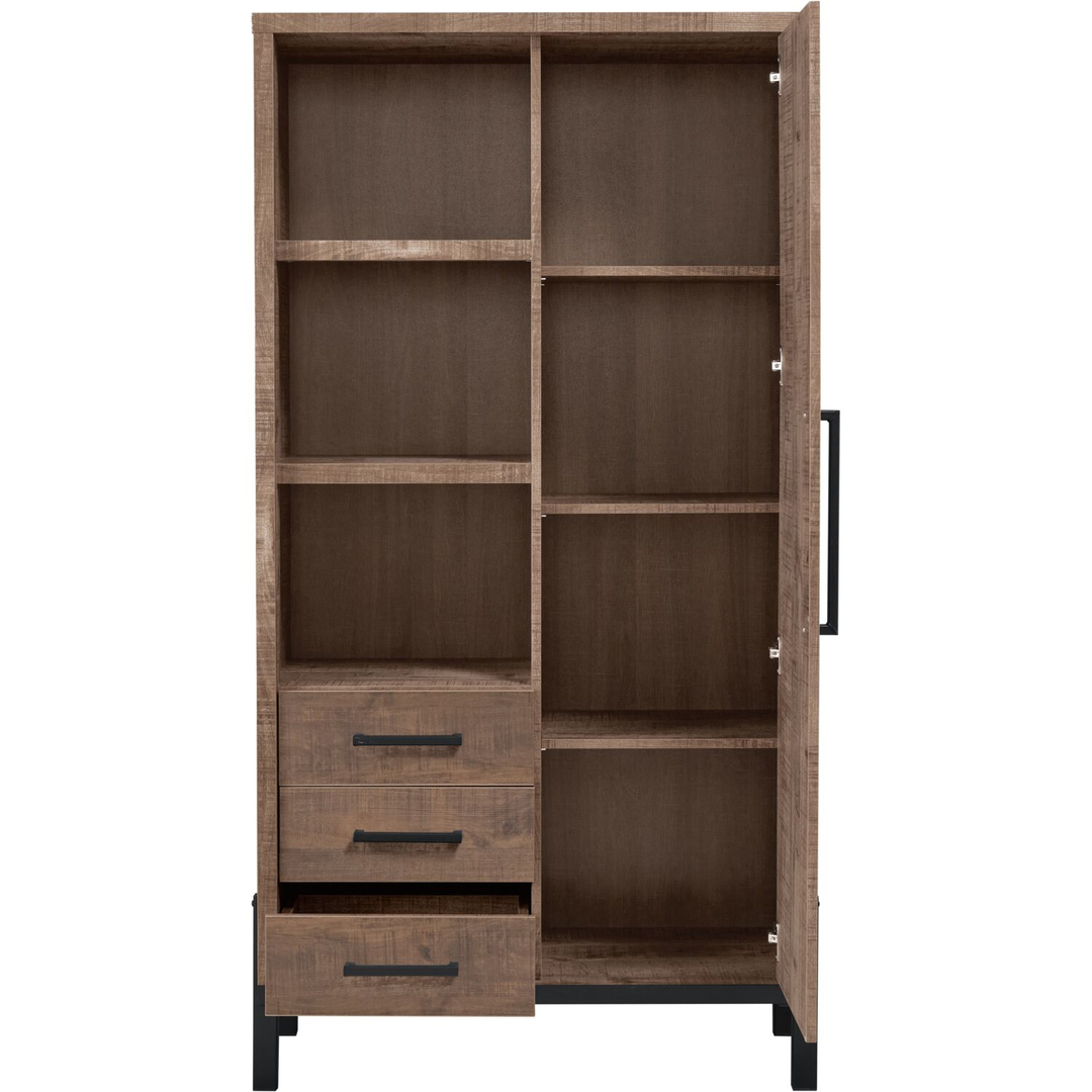 Opbergkast Ricardi 175x90x45 cm dark mango