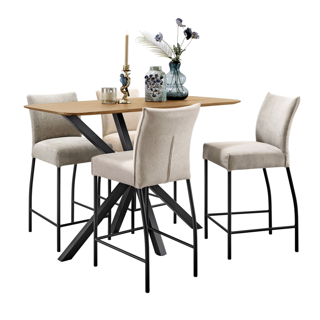 Bartafel Tavolo eikenhout 140x70 cm rechthoekig bruin