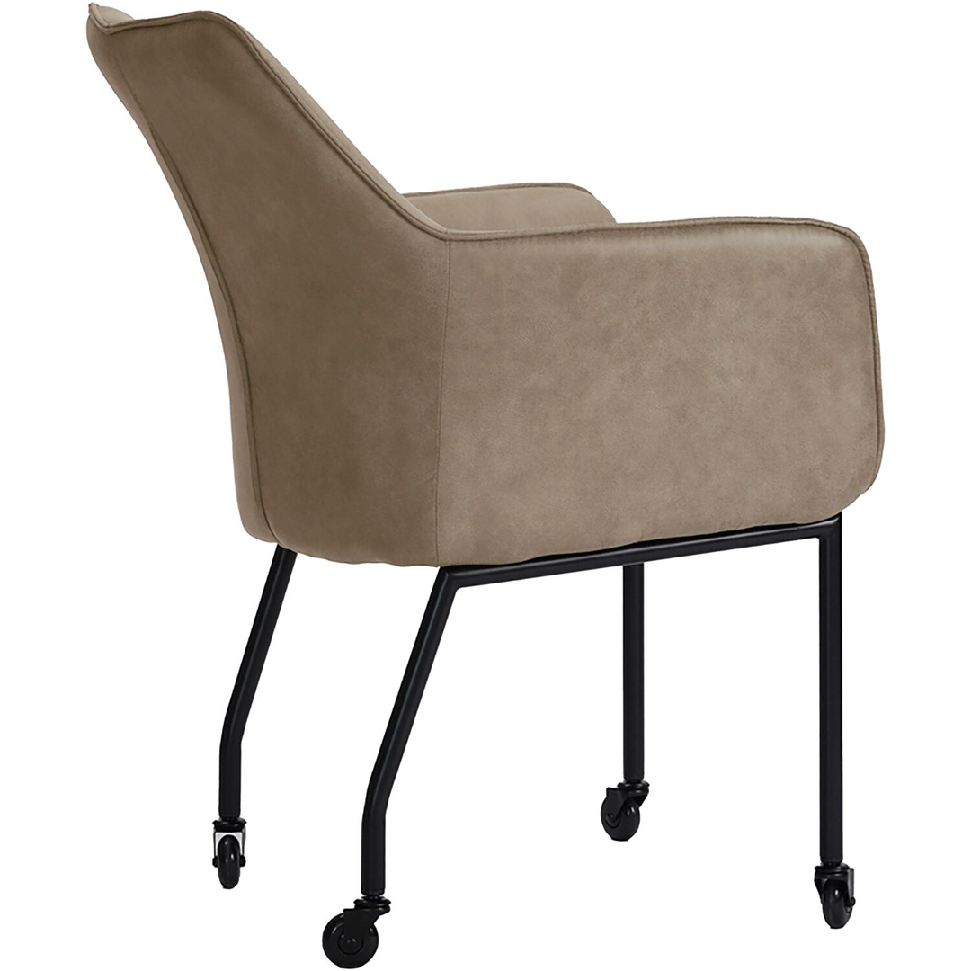Eetkamerstoel Dura microvezel taupe