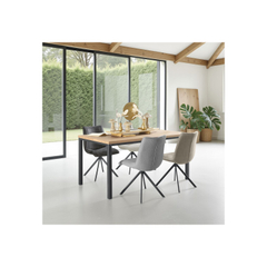 Eetkamerstoel Fare microleder beige