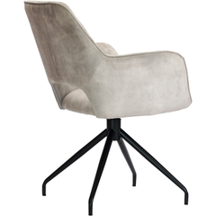 Eetkamerstoel Buco draaibaar velvet beige