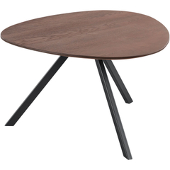 Salontafel Tavolo eikenhout 70x70 cm organisch donkerbruin
