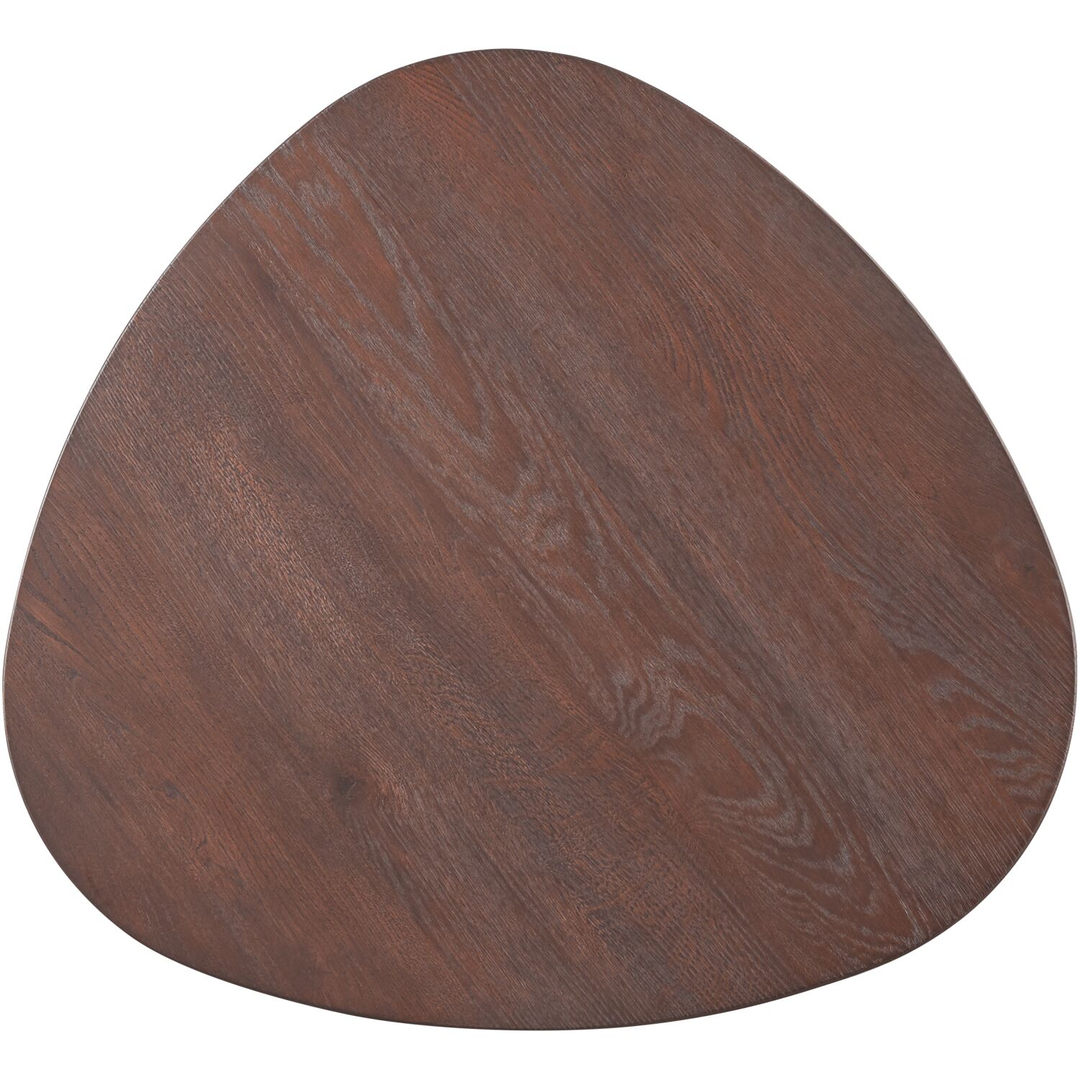 Salontafel Tavolo eikenhout 70x70 cm organisch donkerbruin