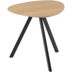 Bijzettafel Tavolo eikenhout 50x50 cm organisch bruin