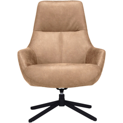 Draaifauteuil Vaneze microleder lichtbruin